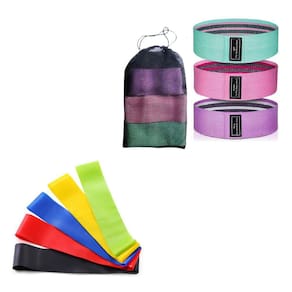 Kit 8 Elásticos Mini Band E Faixas De Resistência Muscular