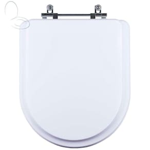 Assento Sanitário Tampa De Vaso Branco Mdf Laqueado Level Para Bacia Deca