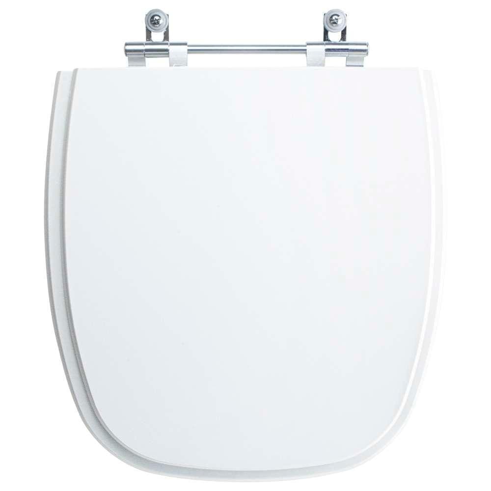 Tampa Vaso Sanitário Madeira Laqueada Like Branco Para Bacia Celite