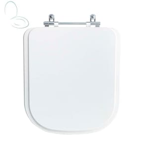 Assento Sanitário Tampa De Vaso Branco Mdf Laqueado Piano Para Bacia Deca