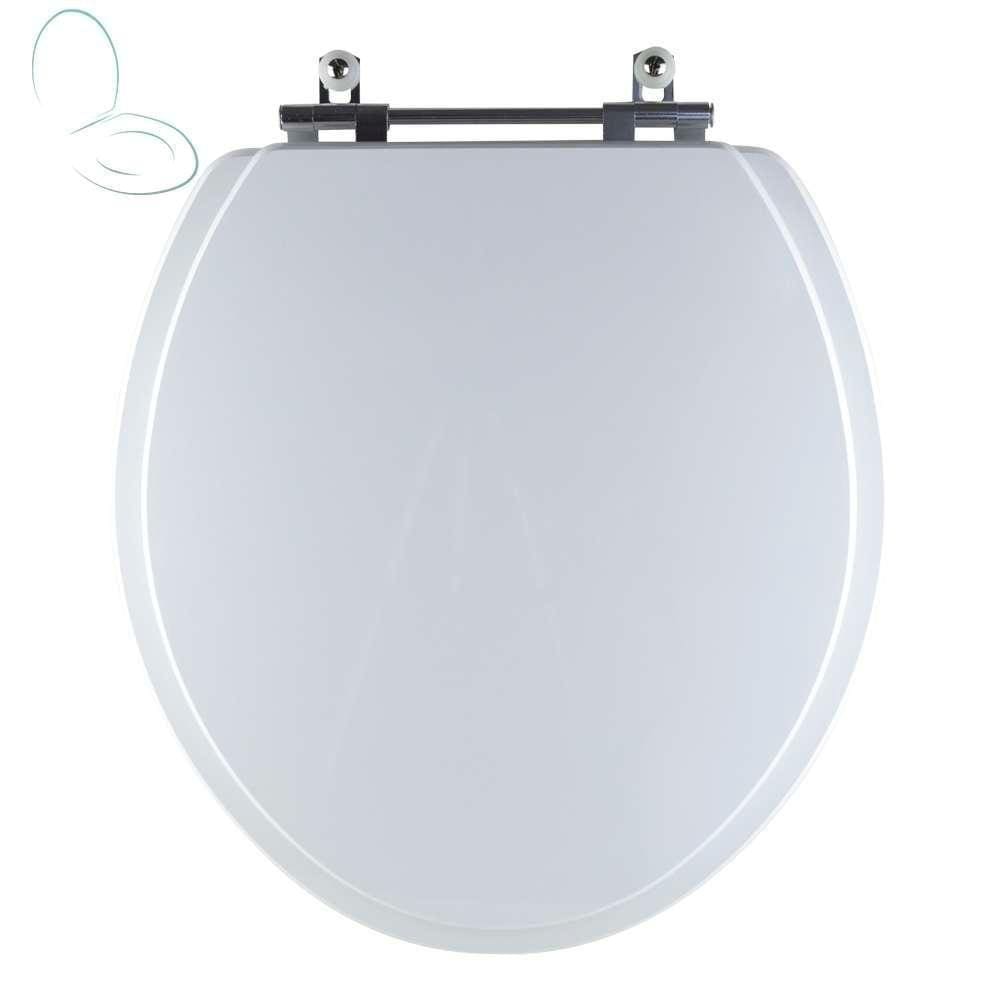 Assento Sanitário Tampa De Vaso Branco Resina Poliester Izy Para Bacia Deca