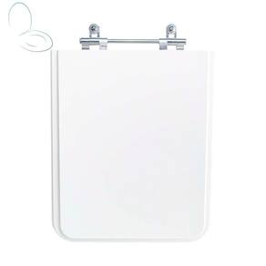 Tampa Vaso Sanitário Madeira Laqueada Square Branco Para Bacia Incepa
