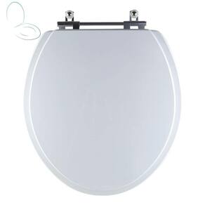 Tampa Vaso Sanitário Madeira Laqueada Oval Convencional Branco Para Bacia Celite
