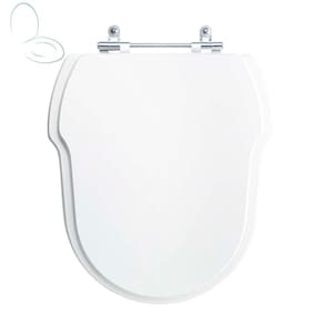 Tampa Vaso Sanitário Madeira Laqueada Hampton Branco Para Bacia Incepa