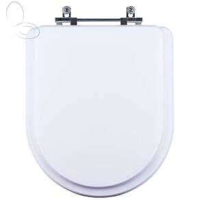 Tampa Vaso Sanitário Madeira Laqueada Duna Branco Para Bacia Deca
