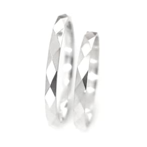 Aliança Namoro 2Mm Prata 950 Facetada Prisma
