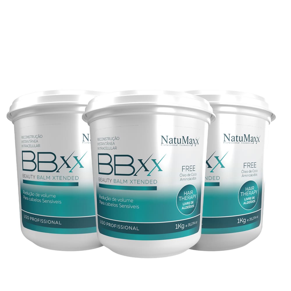 Kit 3 Bbxx Beauty Balm Xtended Free NatuMaxx 1kg