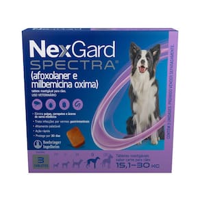 Antipulgas e Carrapatos Nexgard Spectra Para Cães de 2 a 3,5kg com 3 tabletes