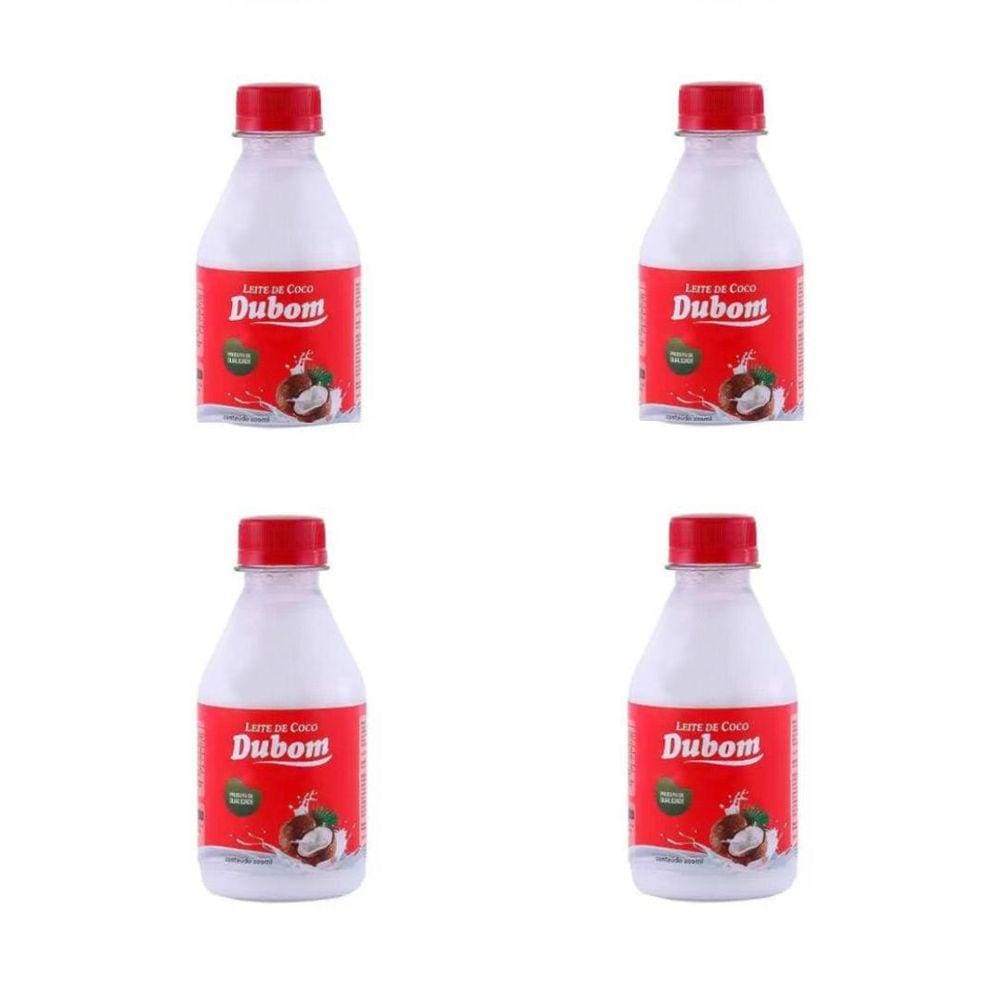 Kit 4 Uni Leite De Coco Dubom 200Ml