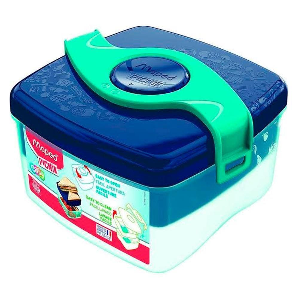 Pote Plástico Simples Duplo 14L Picnik Azul Maped