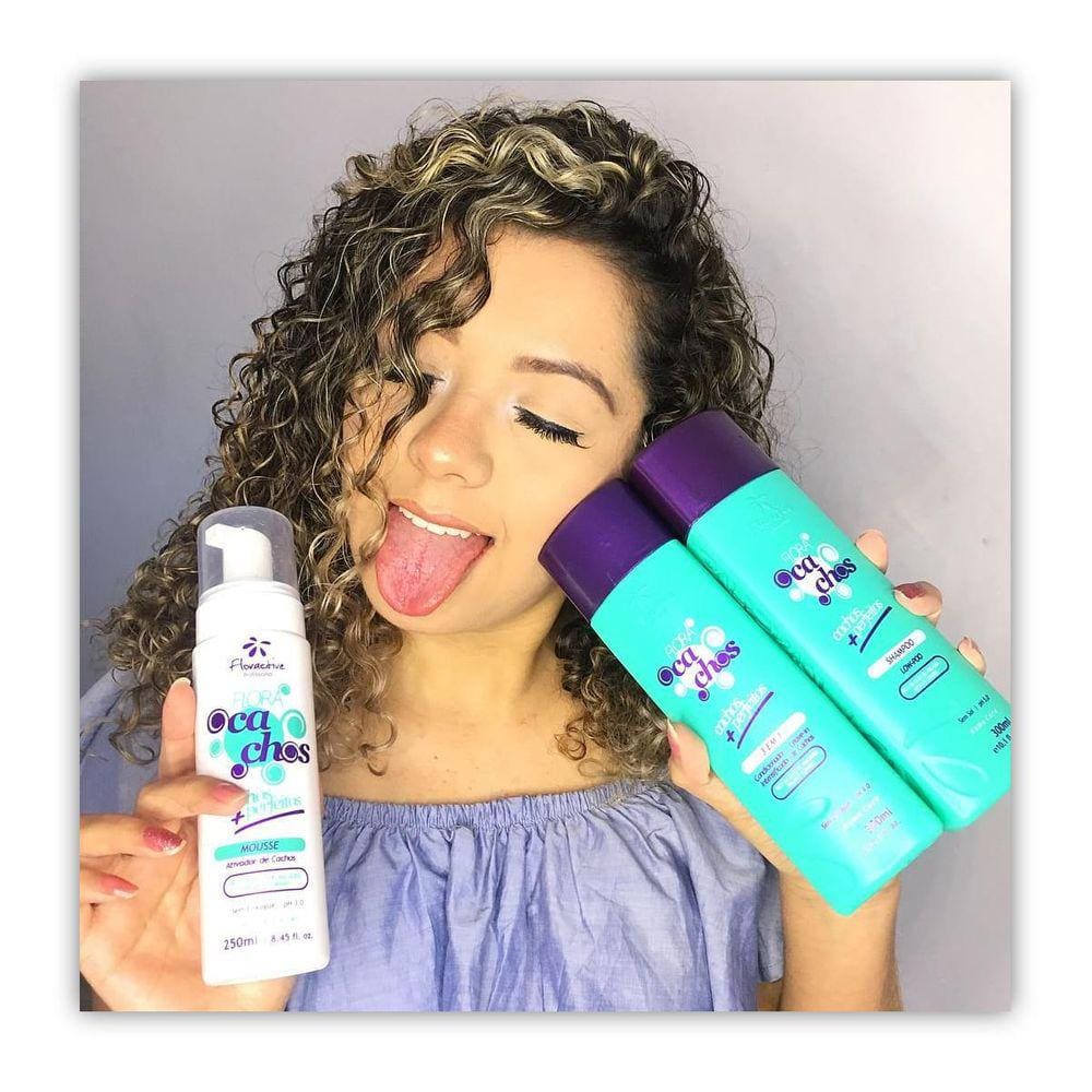 Kit Shampoo Mascara E Mousse Ativador Definir Cachos 300Ml