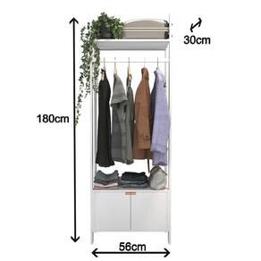 Kit 2 Guarda Roupa Arara Cabideiro Closet Industrial Retrô