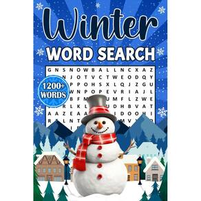 Livro de quebra-cabeça de busca de palavras VERSAINSECT Winter 1200 palavras para adultos
