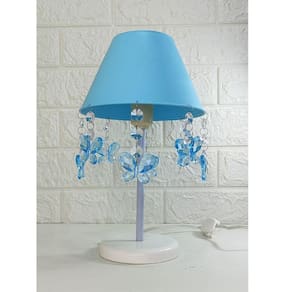 Abajur Decoração Quartinho De Bebê Menino Borboleta Azul