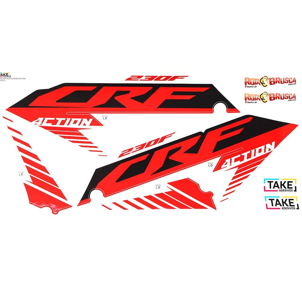 Adesivos Take Aletas Tanque Biker 4ction Crf 230