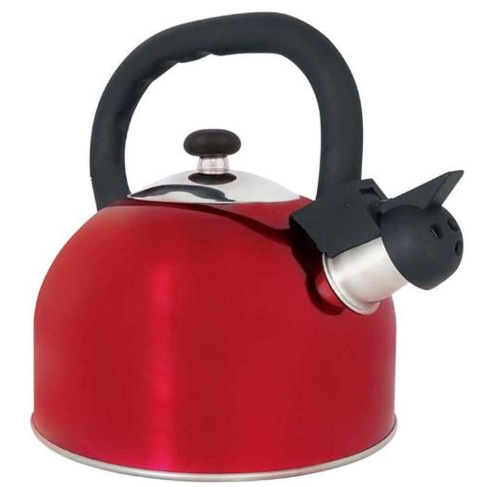 Chaleira Aço Inox 2,5 Litros Mattina - Vermelho - Mor