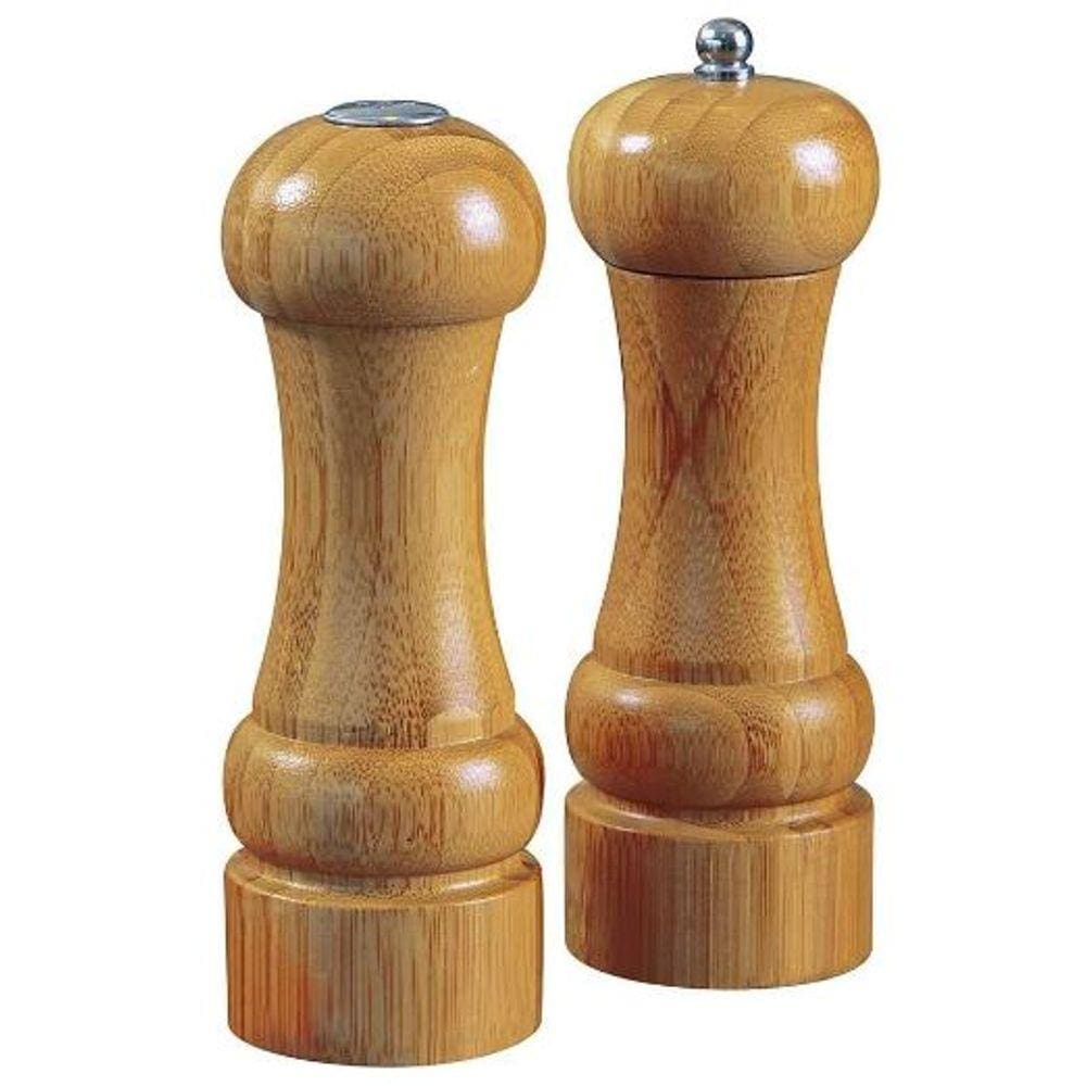 Conjunto Moedor Pimenta e Saleiro Bamboo - Mor