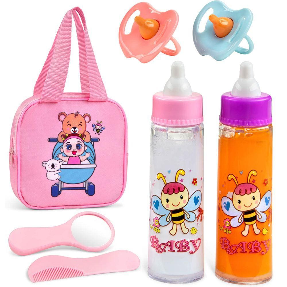 Conjunto de acessórios para bonecas Wosberry, 7 peças com bolsa para crianças