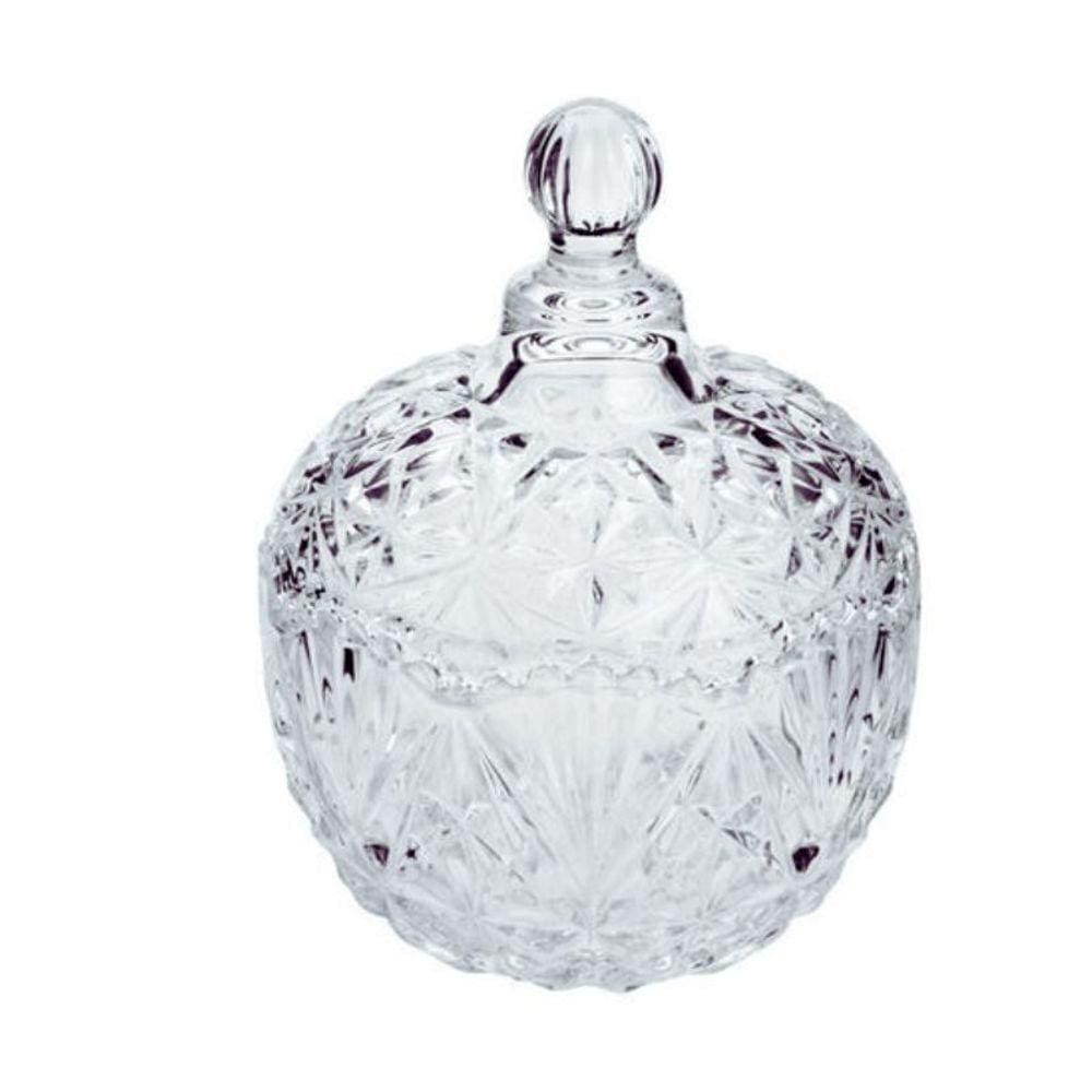 Potiche Bomboniere Decorativo Em Vidro Cristal Royal Decor