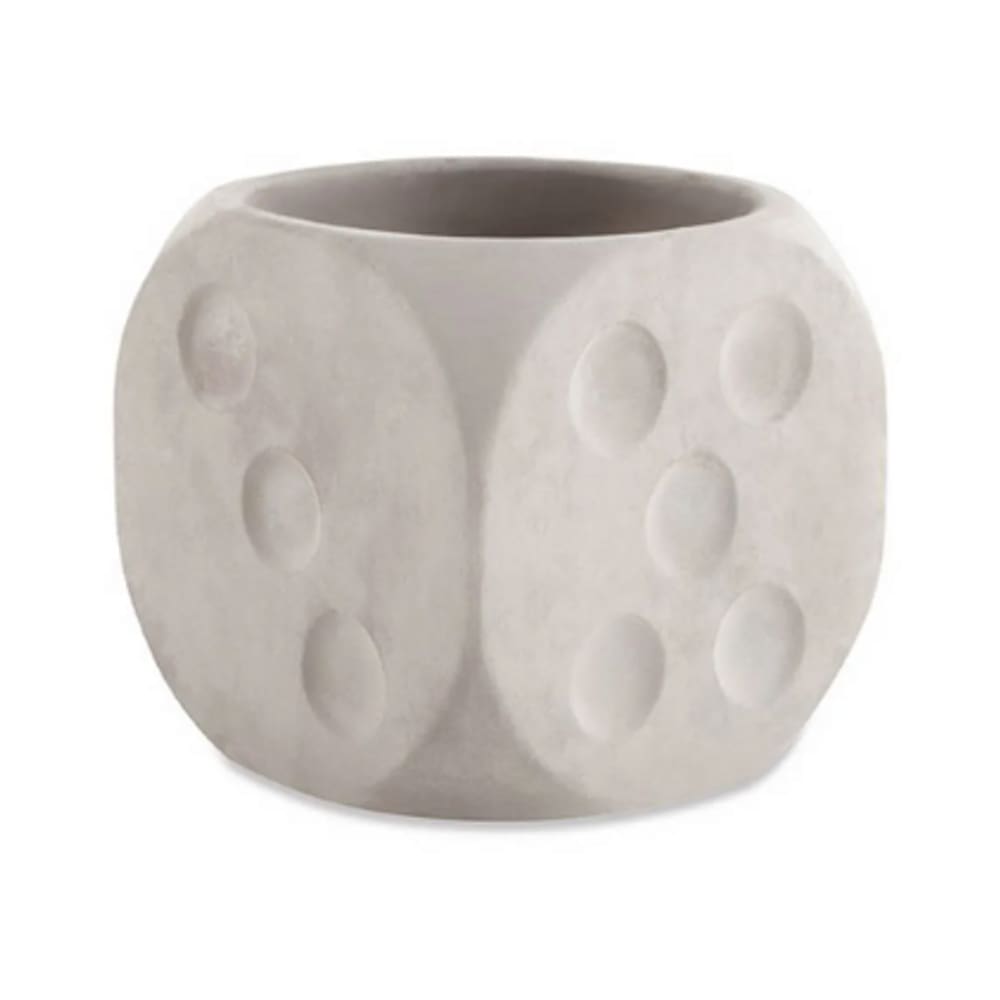  Cachepot Dado em Cimento M - Mart