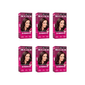 Coloraçao Biocolor Creme 4.5 Acaju Escuro Poderoso-Kit C/6Un