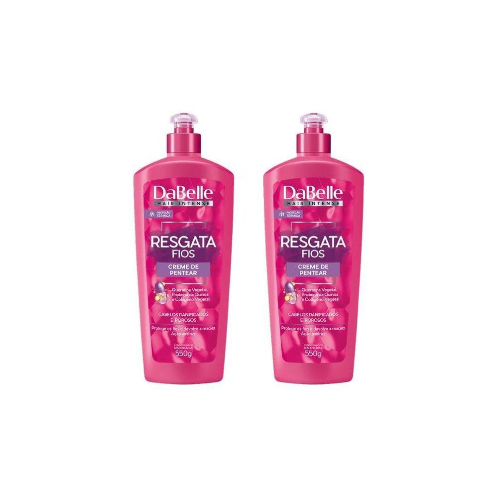 Creme Para Pentear Dabelle Resgata Fios 550G-Kit C/2Un