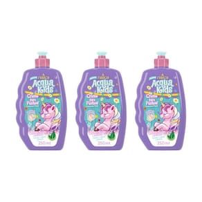 Creme Pentear Acqua Kids 250Ml Marshmallow - Kit Com 3Un