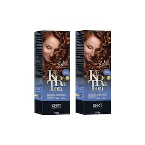 Coloração Keraton Banho De Brilho Cobre Ruivo Natural-Kit2Un