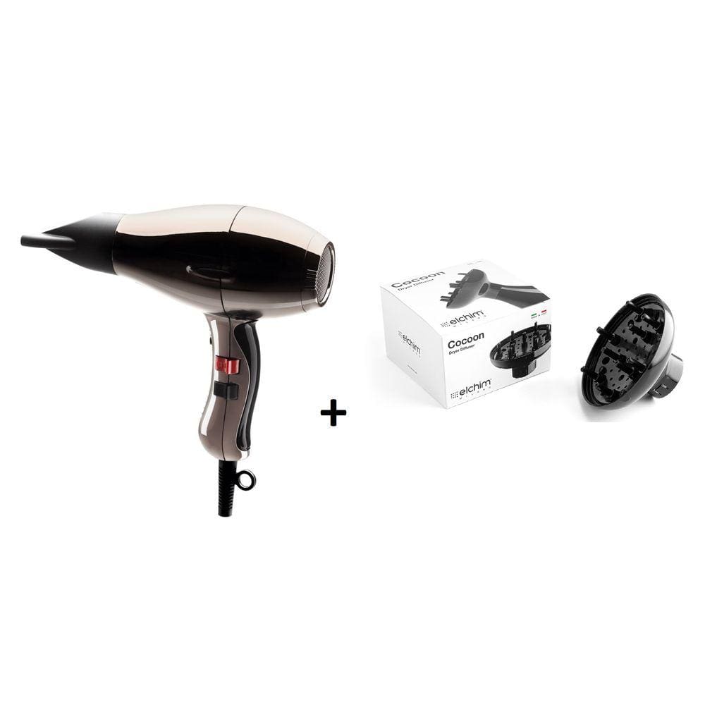 Elchim Secador 3900 Ionic Titanium - 127V + Difusor Cocoon