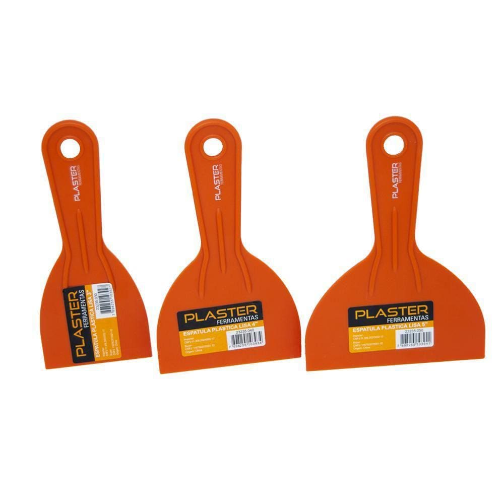 Kit Espátulas Plásticas Plaster- 3 Peças