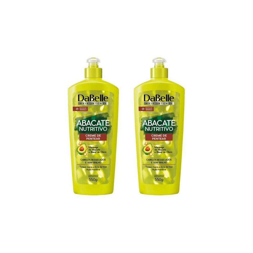 Creme Para Pentear Dabelle Abacate Nutritivo 550G-Kit C/2Un