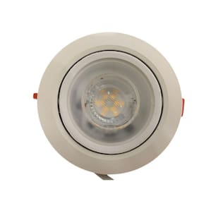 Kit 10 Spot Led Dicróica Embutir Redondo 12W Branco Quente