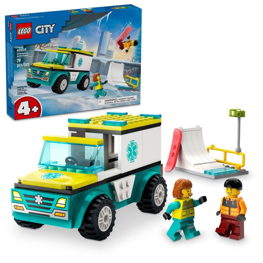 Conjunto de construção de brinquedos LEGO City Emergency Ambulance 60403