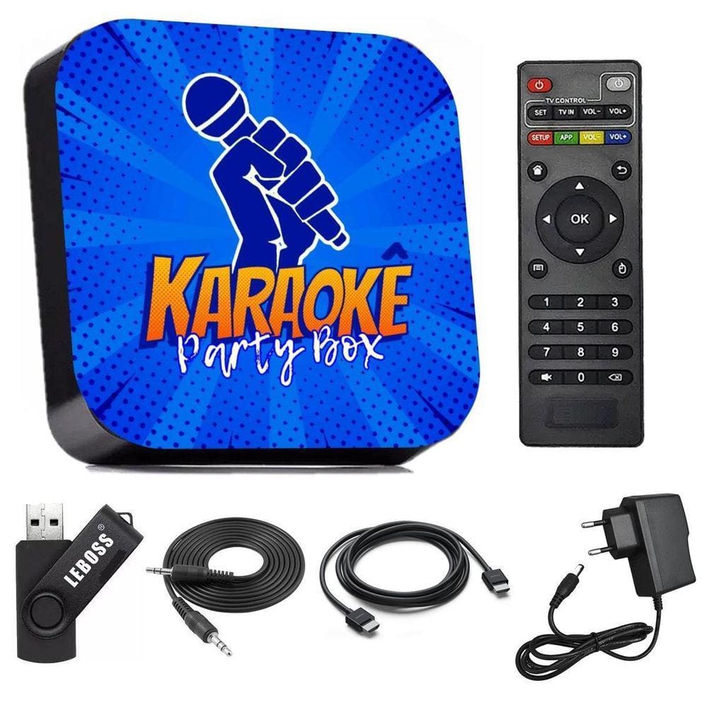 Karaokê Party Box Azul Com Pontuação +De 1000 Músicas Novo