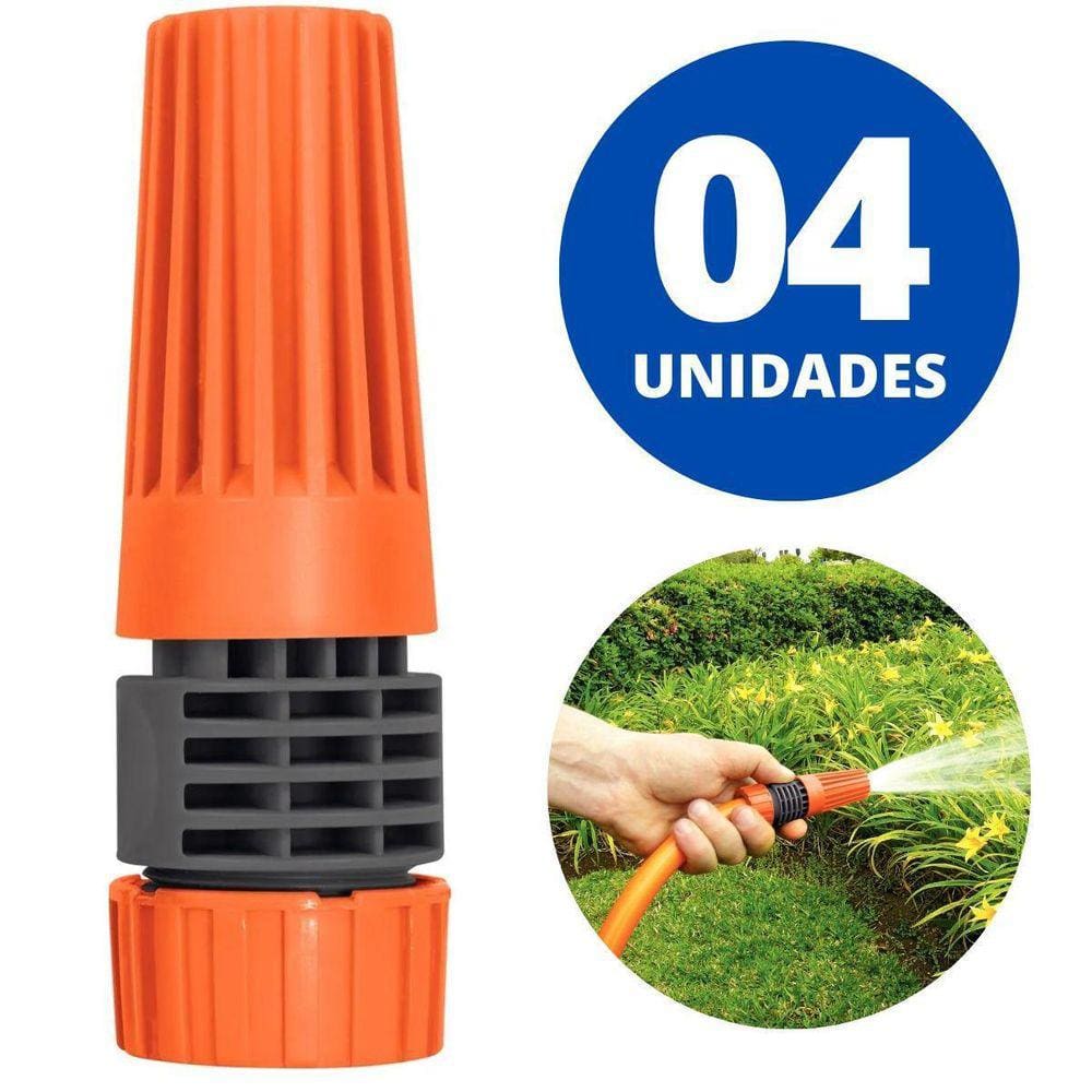 Esguicho Engate Rosqueado E Jato Regulável Mangueira 1/2