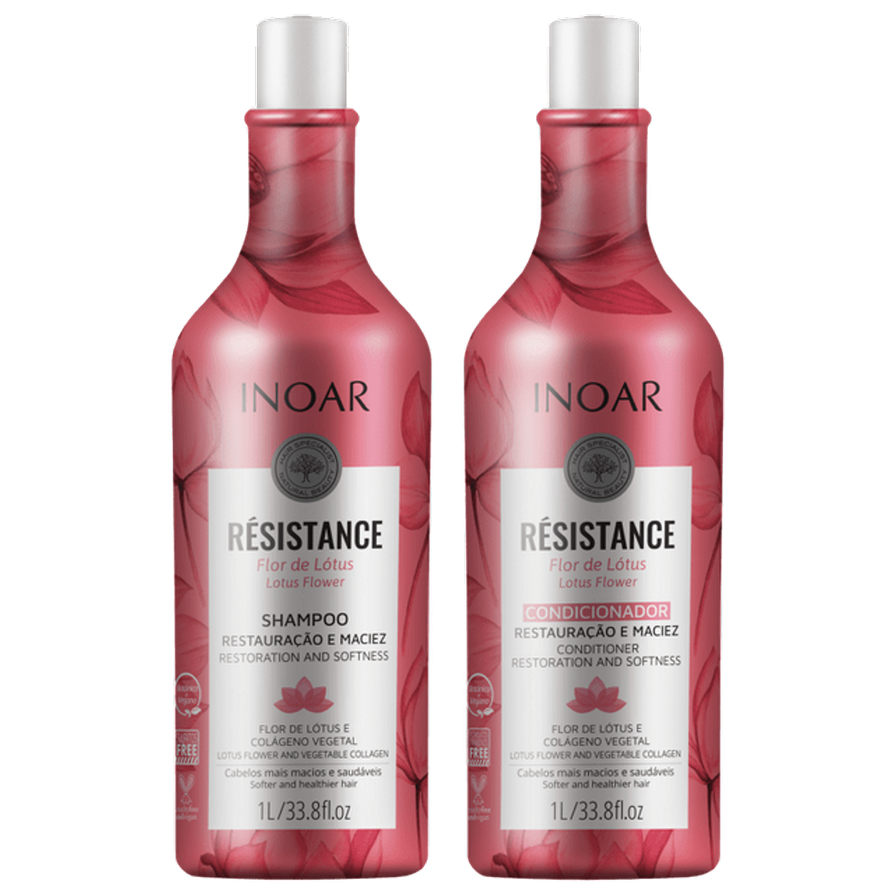 Inoar Résistance Flor De Lótus Kit - Shampoo + Condicionador 2L