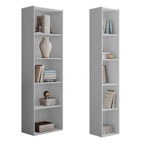Kit Livreiro para Home Office de 60cm e 33 cm Julia Branco - Montanaris Decor