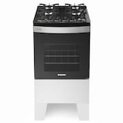 Fogão 4 Bocas a Gás Itatiaia Itaglass Plus Mesa de Vidro Acendimento Automático Branco Bivolt