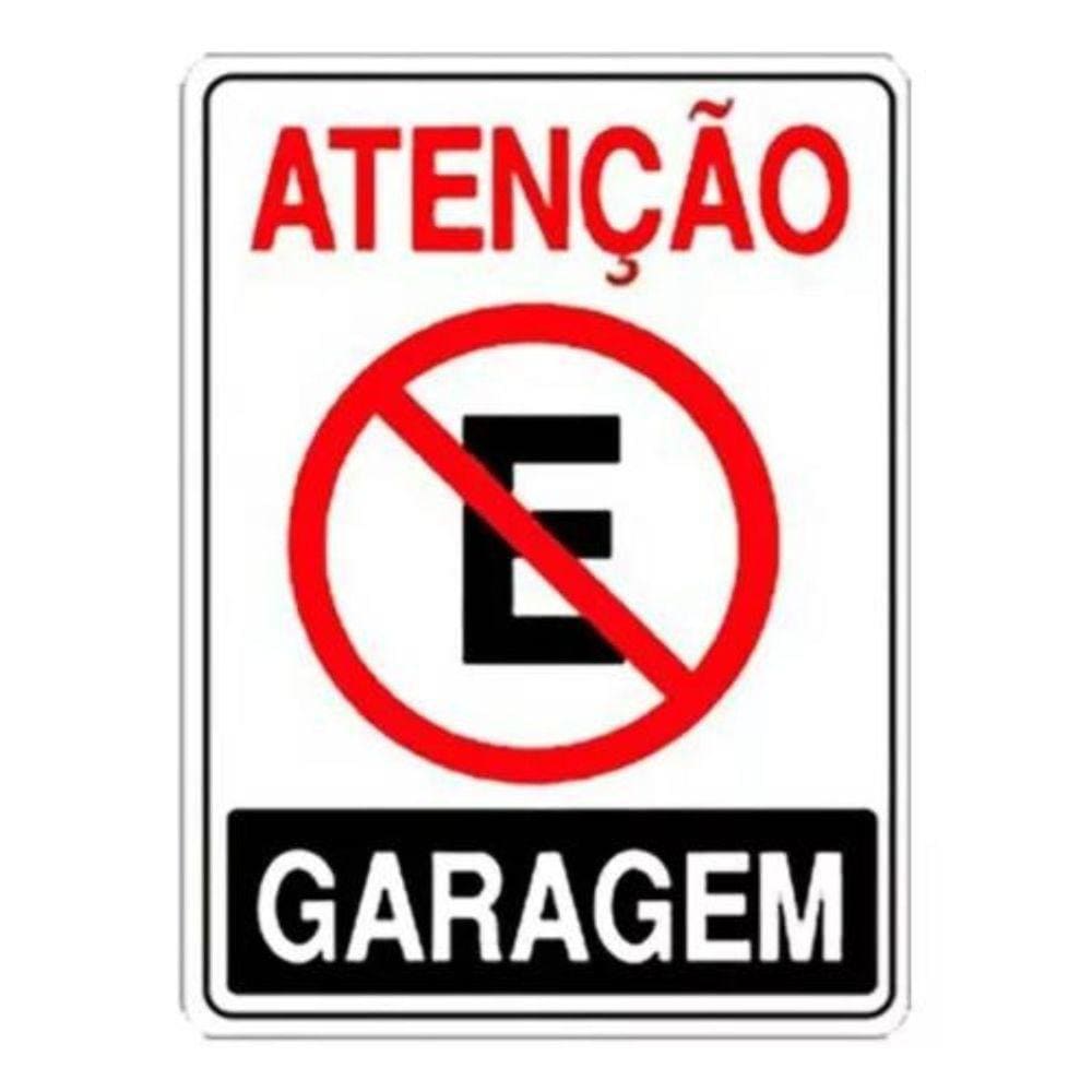 Placa de Sinalização Não Estacione 20X30