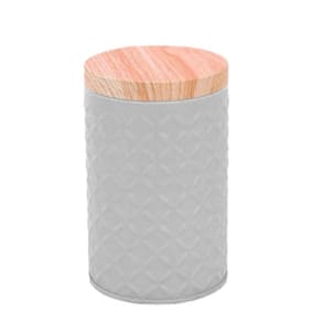 Porta Mantimento Alto Relevo Tampa Bambu Diversas Cores