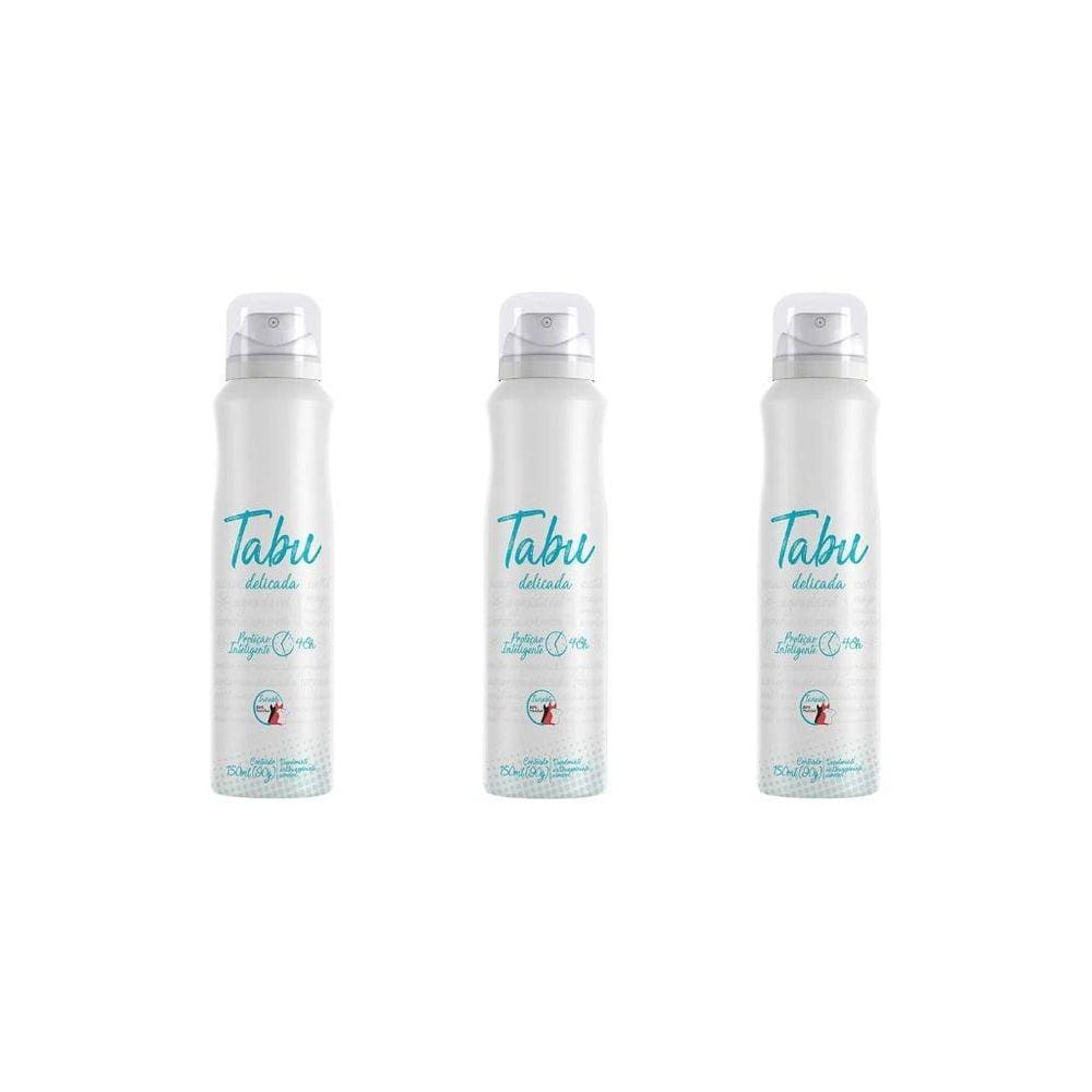 Desodorante Aero Tabu 150Ml Delicada - Kit Com 3Un