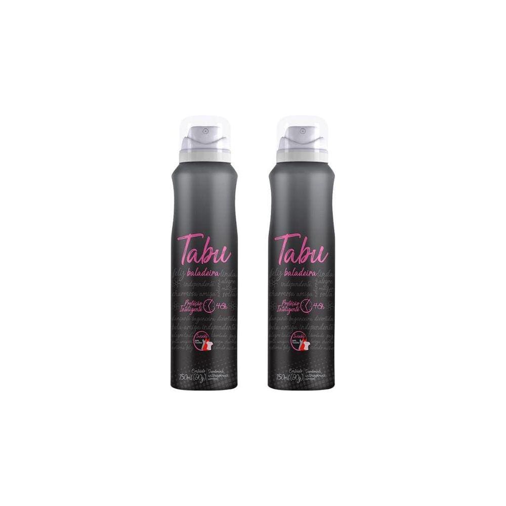 Desodorante Aero Tabu 150Ml Baladeira - Kit Com 2Un