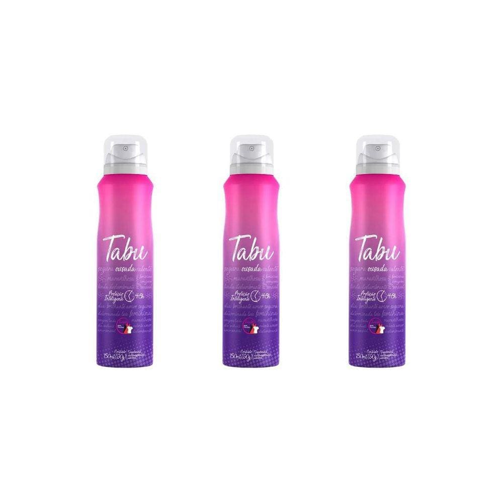 Desodorante Aero Tabu 150Ml Ousada - Kit Com 3Un