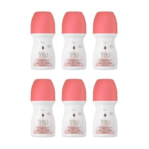 Desodorante Roll-On Tabu Tradicional 50Ml - Kit Com 6Un