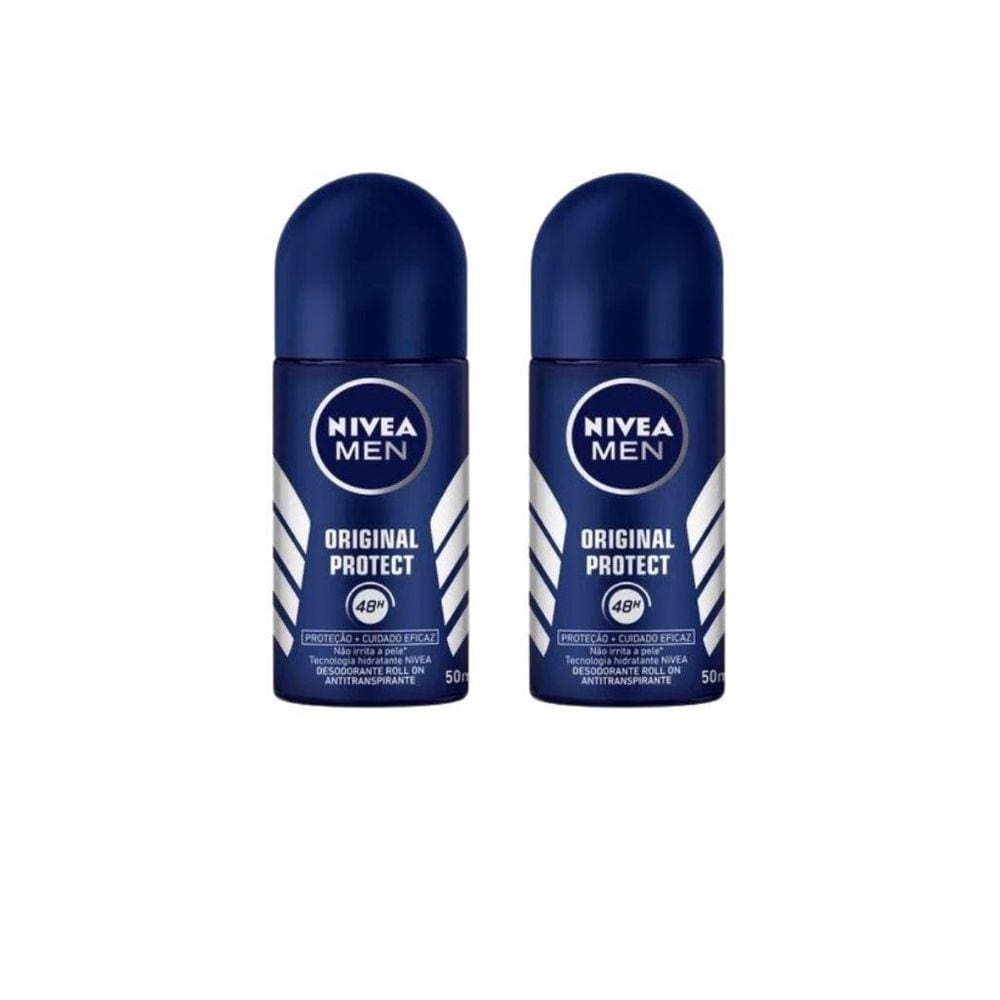 Desodorante Roll-On Nivea 50Ml Masc Protect-Kit 2Un