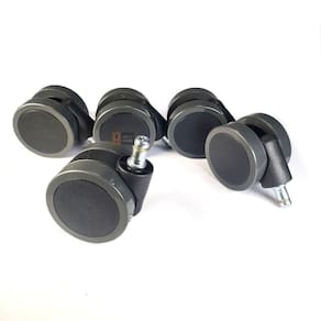 Rodizio 5 Unidade Anti-Risco Pu Para Cadeira Escritório 65Mm