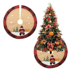 Saia Tapete Árvore Natal 70cm Luxo Juta Pelúcia