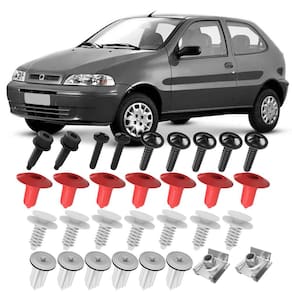Kit Grampos Presilhas Buchas Parafusos Para Forro Porta Dianteira Palio Fire EX ELX G2 2001 até 2007