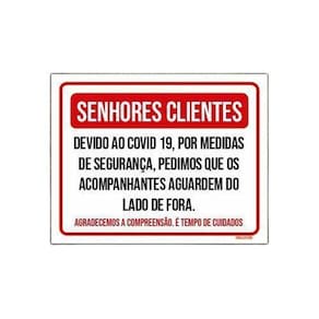 Kit 3 Placas Senhores Clientes Acompanhantes Lado De Fora