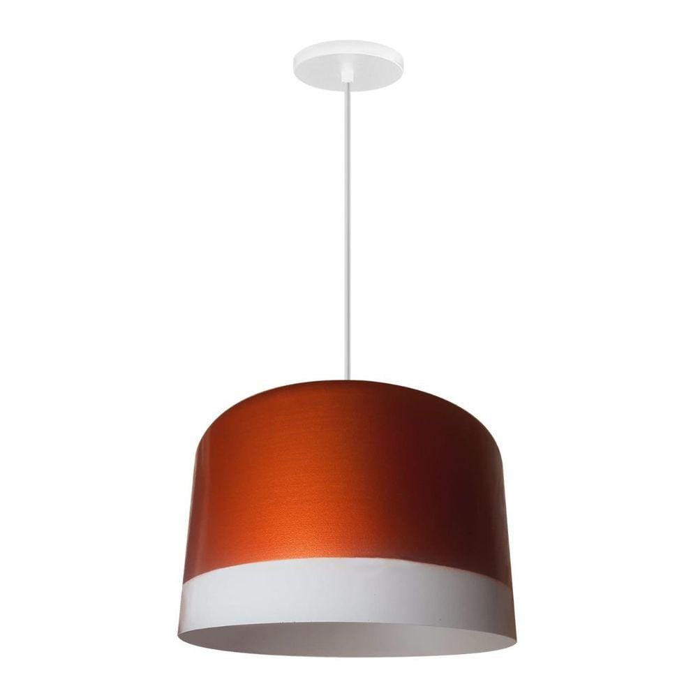 Pendente Large Bilboquê Luxo Cobre Vernil Com Branco